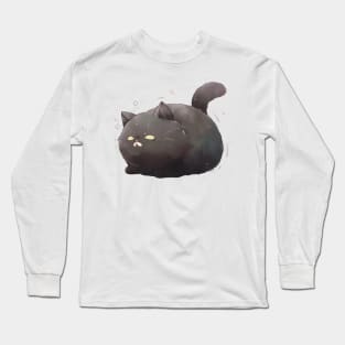 Funny Fat Black Cat Long Sleeve T-Shirt